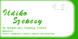 ildiko szepesy business card